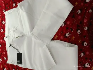 Pantalón Paige Blanco  en tallas grandes  33