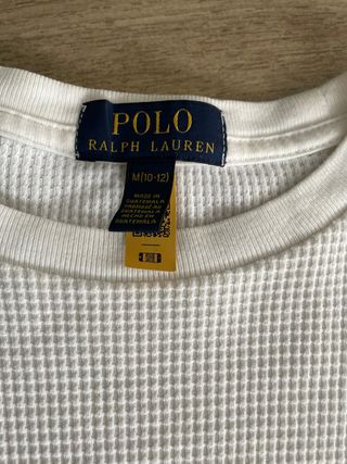 Camiseta Polo Ralph Lauren Blanca Manga Larga