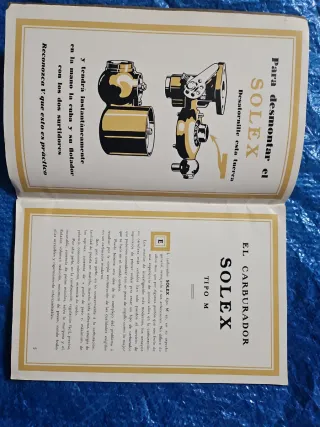 Catálogo CARBURADOR SOLEX AÑOS 20 AUTOMOVIL