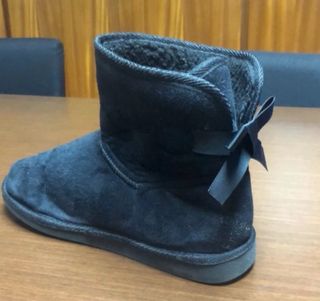 Botín negro con lazo talla 40