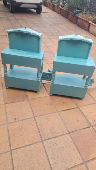 2 Comodini Vintage Turchese