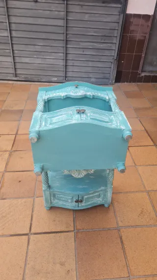 2 Comodini Vintage Turchese