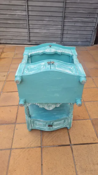 2 Comodini Vintage Turchese