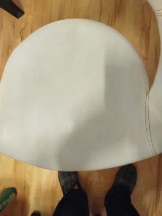 Silla de oficina blanca piel sintética