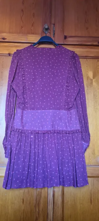 Vestido burdeos estrellas Pati Conde Talla L
