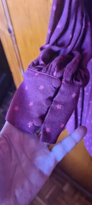 Vestido burdeos estrellas Pati Conde Talla L