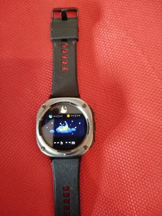 Smartwatch Negro y Plateado