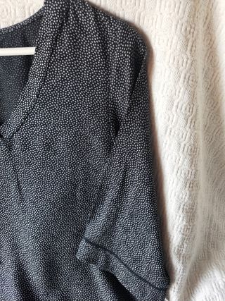 Camisa negra blanca talla m media manga nueva