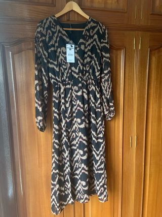 Vestido Tiffosi Midi Estampado Talla S