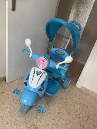 Triciclo Infantil Azul Estilo Moto