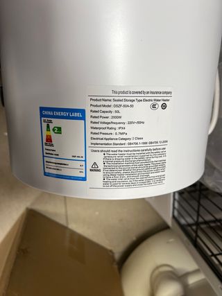 Termo Eléctrico VELPAX 50L