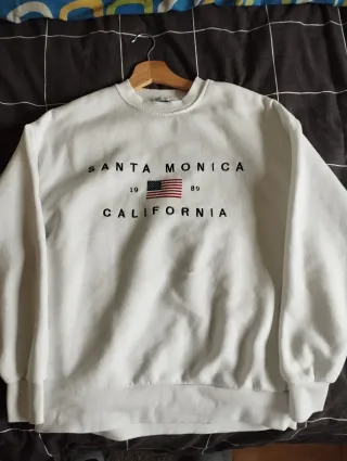 Sudadera Blanca Santa Monica California