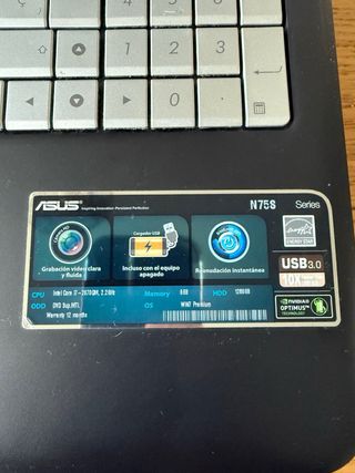 Portátil ASUS Negro