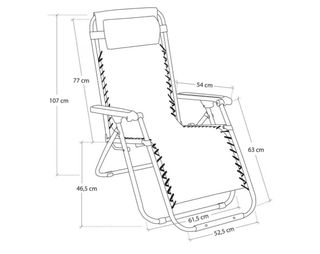 Tumbona Plegable Reposacabezas Reposabrazos