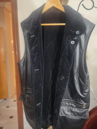 Chaleco reversible piel/terciopelo mujer