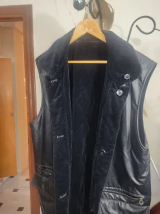 Chaleco reversible piel/terciopelo mujer