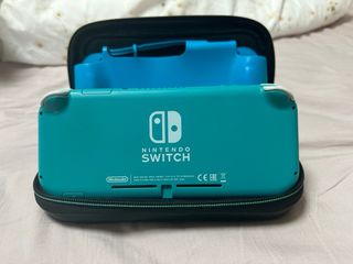 Nintendo Switch Lite Turquesa+Funda Rígida+Carcasa