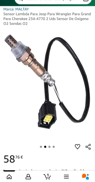 2 Sensor Lambda MALTAY Jeep Cherokee 234-4770