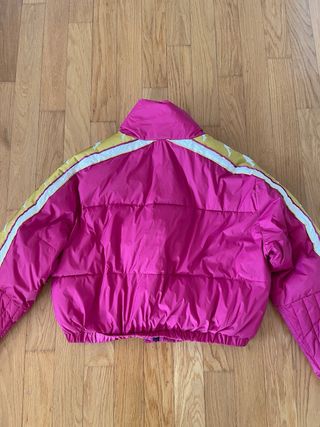 Piumino Kappa donna rosa e giallo