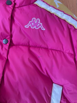 Piumino Kappa donna rosa e giallo