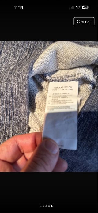 Sudadera Armani Gris Talla M