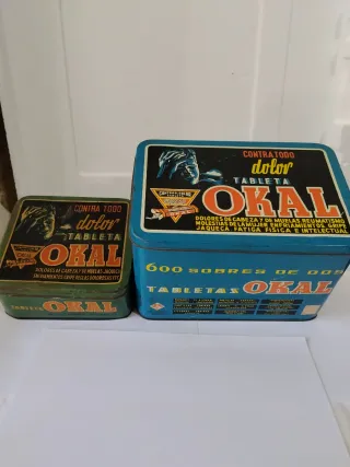 2 Cajas Metálicas Vintage OKAL