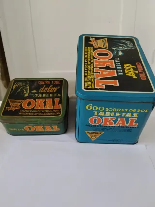 2 Cajas Metálicas Vintage OKAL