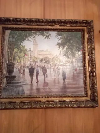 Quadro Victor la Orra con Cornice Dorata