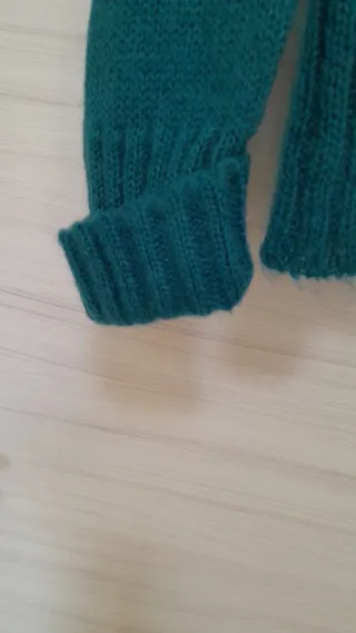 Cardigan in mohair teal taglia unica