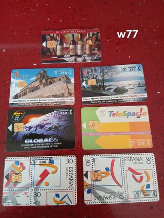 7 Carte Telefoniche Spagna Collezione