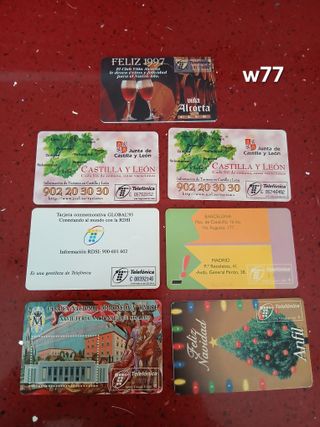 7 Carte Telefoniche Spagna Collezione