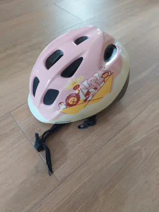 Casco bici niña rosa con dibujos