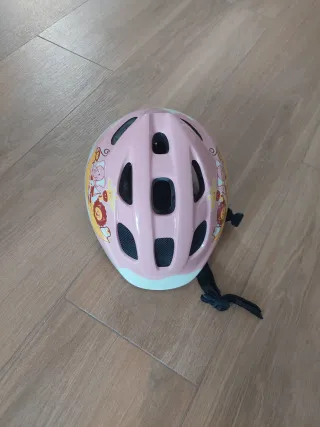 Casco bici niña rosa con dibujos