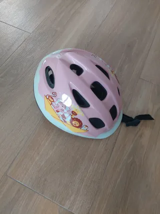 Casco bici niña rosa con dibujos