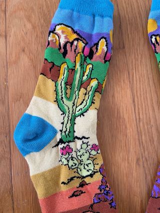 Calzini donna con cactus e deserto