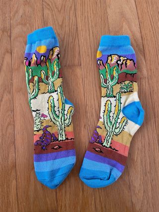 Calzini donna con cactus e deserto