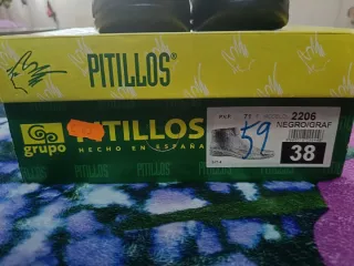 Botines Pitillo Talla 38 Marrón/Gris