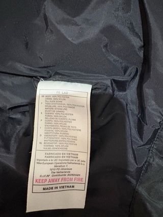 Piumino Nike Vintage Anni '90 Nero