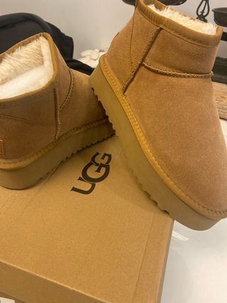 Botas tipo UGG bajas invierno marrones