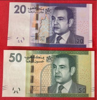 Banconote Marocco 20 e 50 Dirham