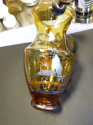 ☕ Set Servizio Vetro di Murano color' Ambra.