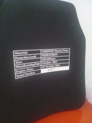 2 Placas Balísticas Nivel 3A Raptor