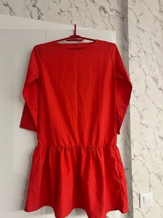 Vestido rojo manga 3/4