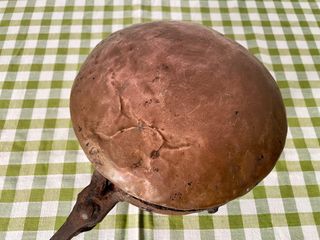 Antico scaldaletto scaldino in rame