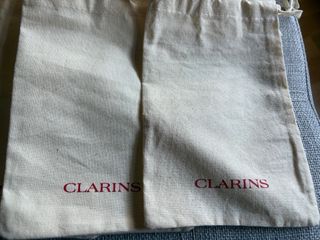 10 Bolsas de Tela Clarins Beige