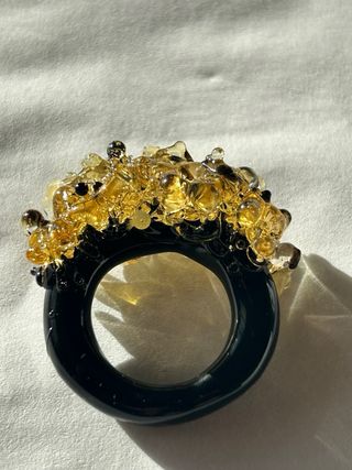 Anillo vidrio exclusivo y único