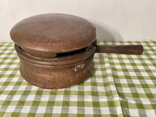 Antico scaldaletto scaldino in rame