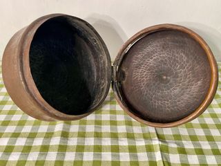 Antico scaldaletto scaldino in rame