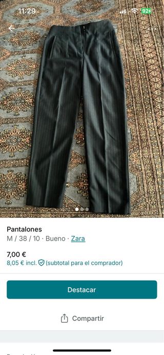 Pantalones Zara azules, raya diplomática