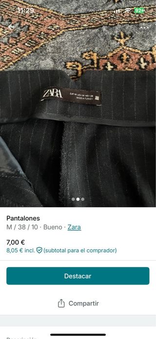 Pantalones Zara azules, raya diplomática